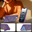 Puzdro pre iPhone 16E, Kickstand Matt Case, pre MagSafe, fialové
