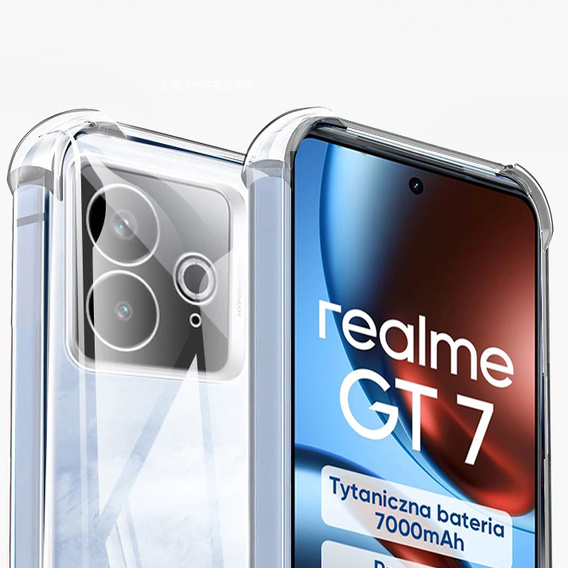 Obal na mobil pre Realme GT 7 / 7T, Dropproof, priehľadné