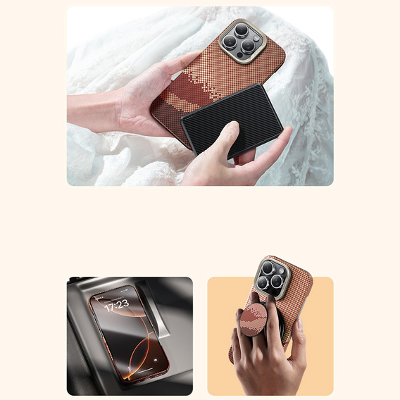 Puzdro Benks Magnetic Golden Tide Kevlar 600D pre iPhone 16 Pro