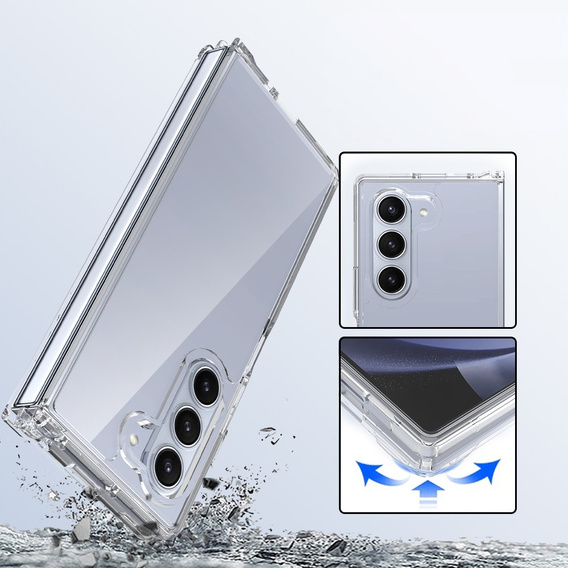 Obal na mobil pre Samsung Galaxy Z Fold6 5G, Fusion Hybrid, priehľadné