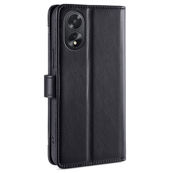 Klapkové puzdro pre Oppo A38 / A18 4G, Wallet Zipper Pocket, čierne
