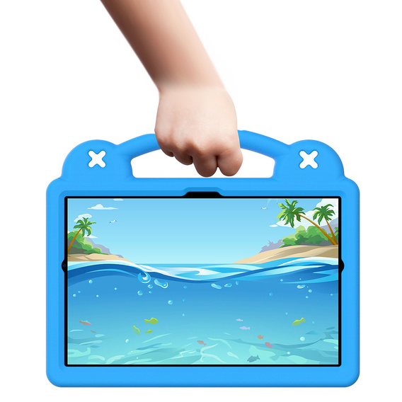 Detské puzdro pre Samsung Tab A8 10.5 X200 / X205, Cute Patterns, so stojanom, modré
