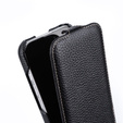 MELKCO flipové puzdro pre iPhone 16 Pro, kožené, flipové, čierne