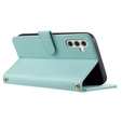 Puzdro s chlopňou pre Samsung Galaxy S25 FE, Rhombus Crossbody Leather, zelený