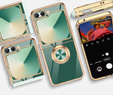 Obal na mobil pre Samsung Galaxy Z Flip7 FE / Z Flip6, Electro Ring, zelený