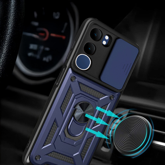 Obal na mobil pre Vivo Y19s, CamShield Slide, modré