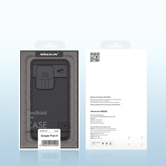 Puzdro pre Google Pixel 8, pancierované Nillkin, CamShield Pro, čierne