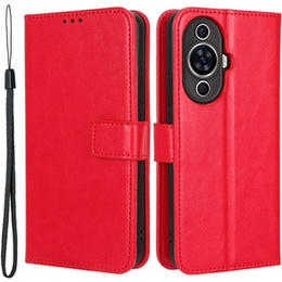 Klapkové puzdro pre Huawei Nova 11 Pro, Crazy Horse Wallet, červené