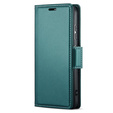 Puzdro pre Oppo Reno 12 Pro, ERBORD Glossy Litchi, flipová peňaženka, zelený