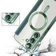 Klapkové puzdro pre Samsung Galaxy A56, RFID Wallet MagSafe CamShield, zelený
