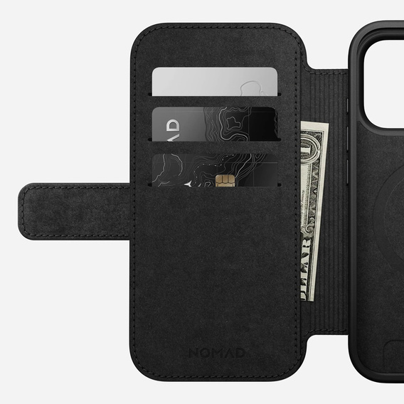 Puzdro Nomad pre iPhone 17 Pro, Modern Leather Folio, hnedé