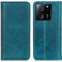 Obal na mobil pre Xiaomi 13T / 13T Pro, Wallet Litchi Leather, zelený