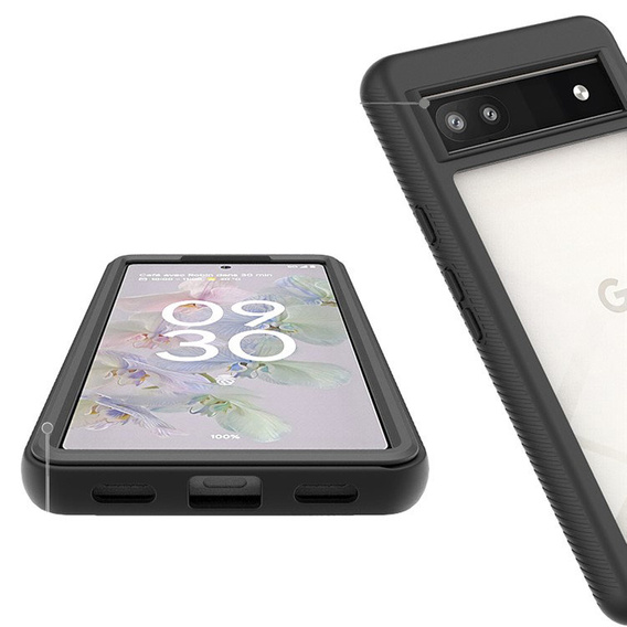 Puzdro pre Google Pixel 6a, Shockproof, s fóliou, čierne
