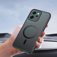 Matné puzdro pre Oppo Reno 14F, pre MagSafe, priesvitné čierne
