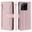 Klapkové puzdro pre Xiaomi 13T / 13T Pro / Redmi K60 Ultra Wallet Zipper Pocket, Wallet Zipper Pocket, ružové