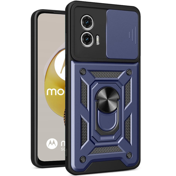 Obal na mobil pre Motorola Moto G73 5G, CamShield Slide, modré