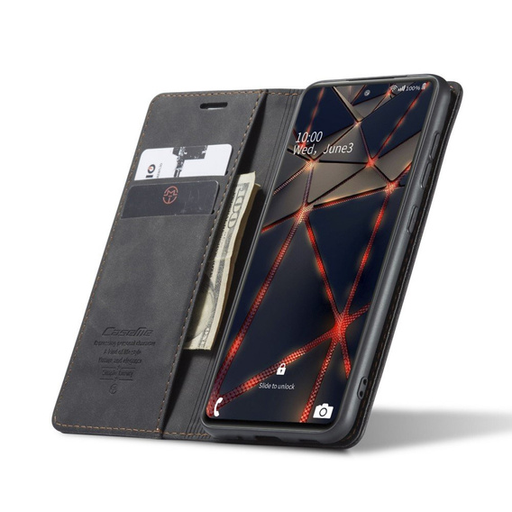 CASEME puzdro pre Samsung Galaxy S20 FE, Leather Wallet Case, čierne
