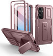 Obrnené puzdro pre Samsung Galaxy S24 FE, Dexnor Full Body (Two Frames), ružové rose gold