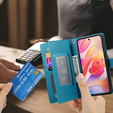 Klapkové puzdro pre Samsung Galaxy A56 5G, Wallet Zipper Pocket, modré