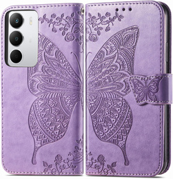 Klapkové puzdro pre Realme C71, Butterfly, fialové
