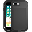 Love Mei Obal na mobil pre iPhone 8 Plus / 7 Plus, armored with glass, čierne