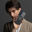 Puzdro pre Samsung Galaxy S25 / S24, pre MagSafe, ERBORD Matt Case, čierny + sklo na displej