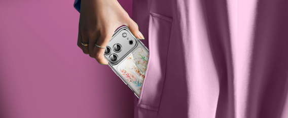 Magnetické puzdro s kvetinovým laserovým vzorom pre iPhone 17 Pro Max