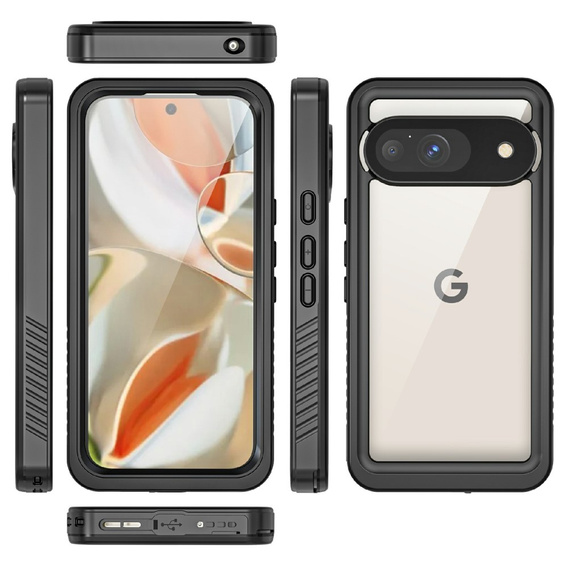 Vodotesné puzdro IP68 pre Google Pixel 9, Redpepper, čierne