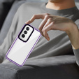 Obal na mobil pre Oppo Reno 12, Fusion Hybrid, transparentné / fialové