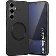 Obal na mobil pre Samsung Galaxy S24 FE, Leather Hybrid MagSafe, čierne
