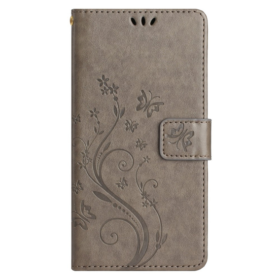 Klapkové puzdro pre Samsung Galaxy A14 4G/5G, Mandala Flower, sivé