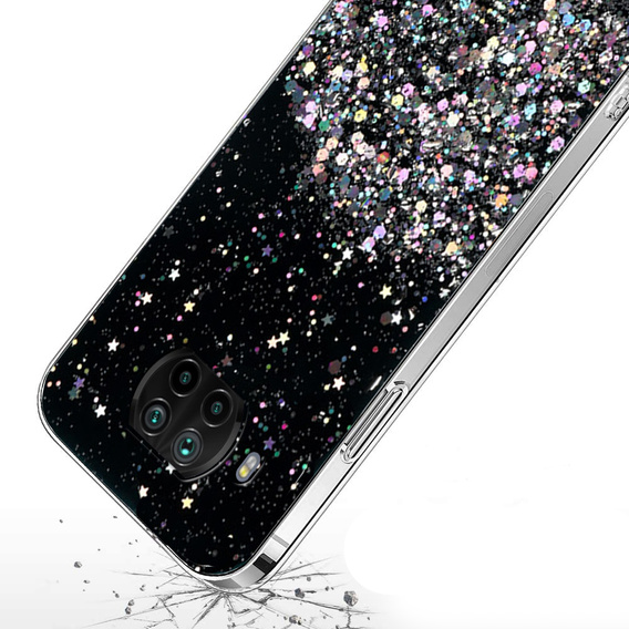 Obal na mobil pre Xiaomi Mi 10T Lite 5G, Glittery, čierne