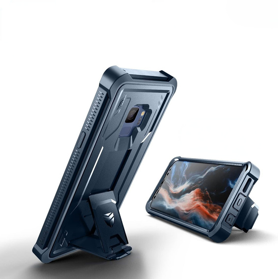 Obrnené puzdro pre Samsung Galaxy S9, Dexnor Full Body, modré