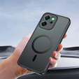 Matné puzdro pre Oppo Reno 14, pre MagSafe, priesvitné čierne