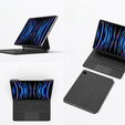 Puzdro + klávesnica iPad Pro 12.9" 2022/2021/2020 (6/5/4 gen.), Dux Ducis Keyboard TouchPad, čierne