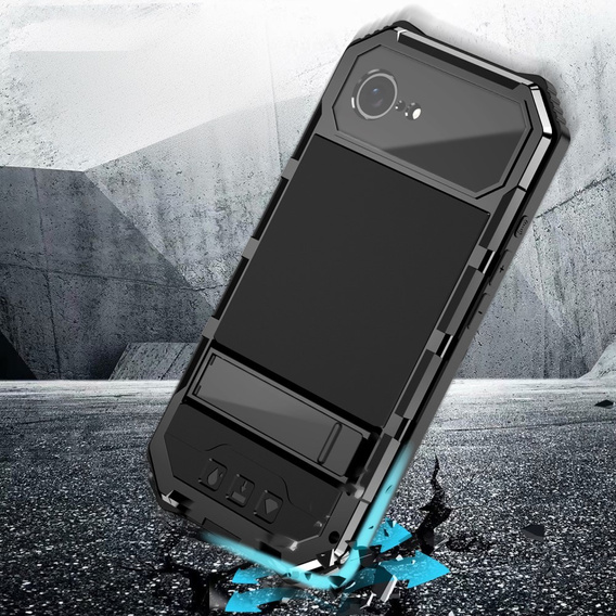 Obrnené puzdro pre iPhone 16E, R-JUST, čierne