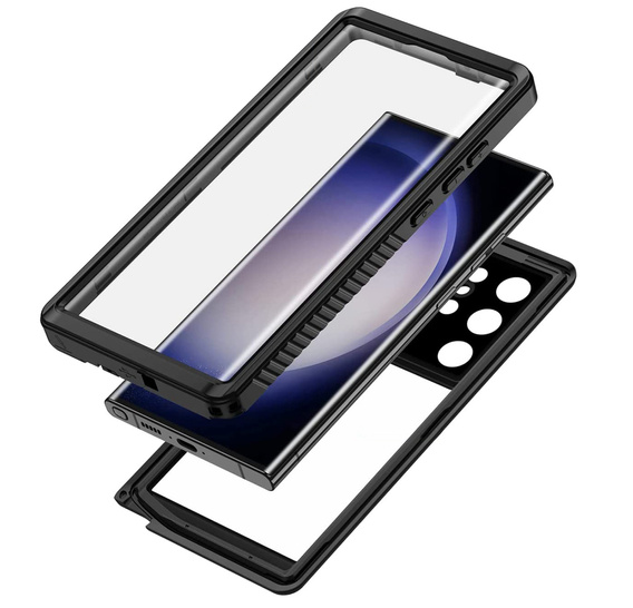 Vodotesné puzdro IP68 pre Samsung Galaxy S23 Ultra, čierne