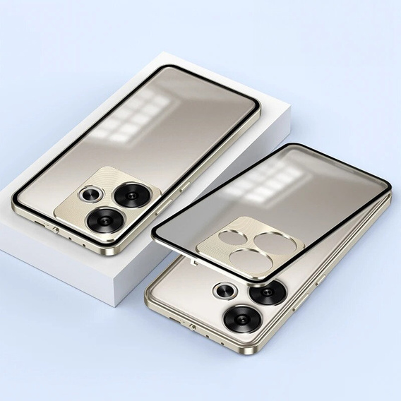 Puzdro pre Xiaomi Poco F6, Frame Case, zlaté