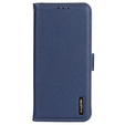 KHAZNEH RFID puzdro pre OnePlus 12R, Litchi Texture, modré