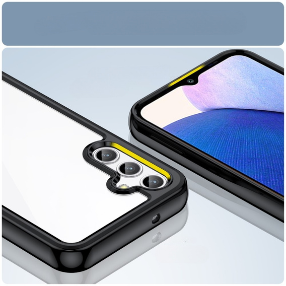 Obal na mobil pre Samsung Galaxy A14 4G/5G, Fusion Hybrid, transparentné / čierne