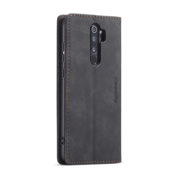 CASEME puzdro pre Xiaomi Redmi Note 8 Pro, Leather Wallet Case, čierne