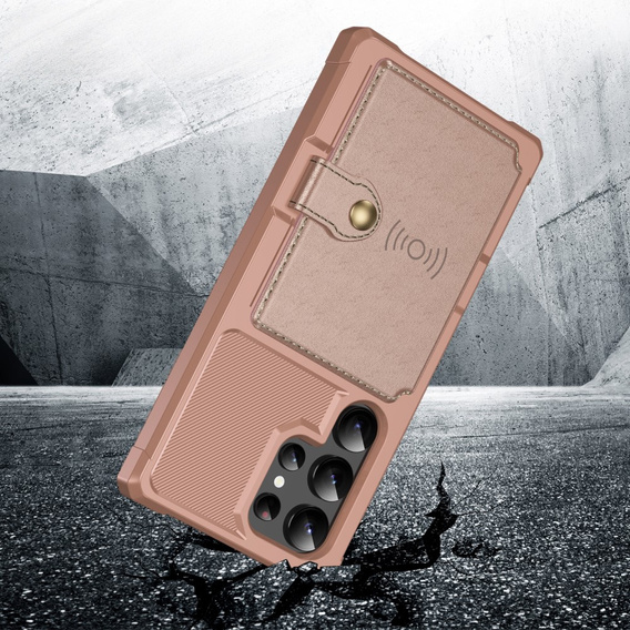Puzdro pre Samsung Galaxy S25 Ultra, Card Holder Kickstand, čierne