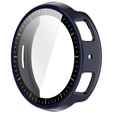 2 v 1 puzdro + tvrdené sklo pre Amazfit Active Max, tmavomodrá farba