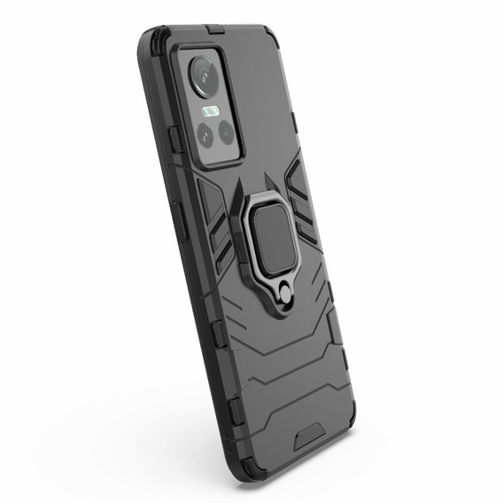 Obal na mobil pre Realme GT Neo 3, Kickstand Ring, čierne