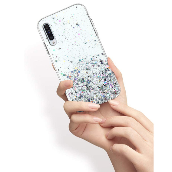 Obal na mobil pre Samsung Galaxy A50/A50S/A30S, Glittery, priehľadné