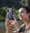 Obrnené puzdro Dexnor so stojanom a spúšťou fotoaparátu, pre MagSafe pre iPhone 17