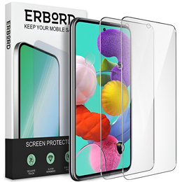 2x tvrdené sklo pre Samsung Galaxy A51, ERBORD 9H Hard Glass na displeji