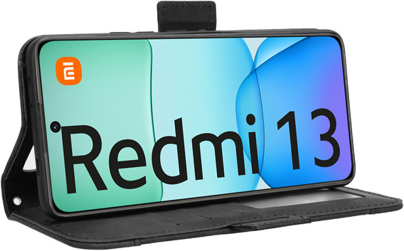 Klapkové puzdro pre Xiaomi Redmi 13, Card Slot, čierne