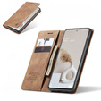 CASEME puzdro pre Samsung Galaxy S20 FE, Leather Wallet Case, hnedé