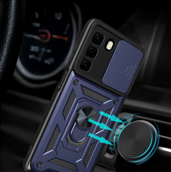 Obal na mobil pre Infinix Hot 50 4G, CamShield Slide, modré
